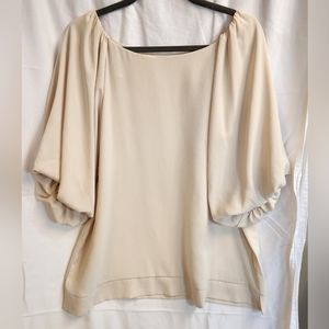 Oddy ivory‎ balloon sleeve blouse large